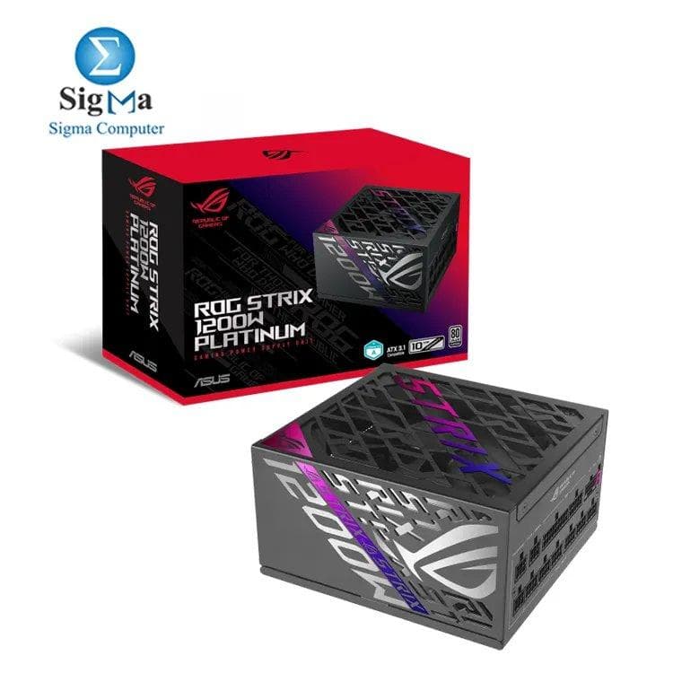 ASUS ROG STRIX 1200W Platinum – ATX 3.1, 80+ Platinum, PCIe 5.1 ready, GaN MOSFETs, 0dB fan, ultra-efficient and low-noise performance