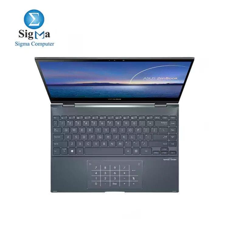 لابتوب اسوس زين بوك Flip 13 UX363JA-EM141T، معالج كور i5-1035G4، رام 8 جيجابايت، هارد 512 جيجابايت SSD، كرت شاشة انتل Iris Plus، شاشة 13.3 بوصة FHD تاتش، ويندوز 10 - رمادي