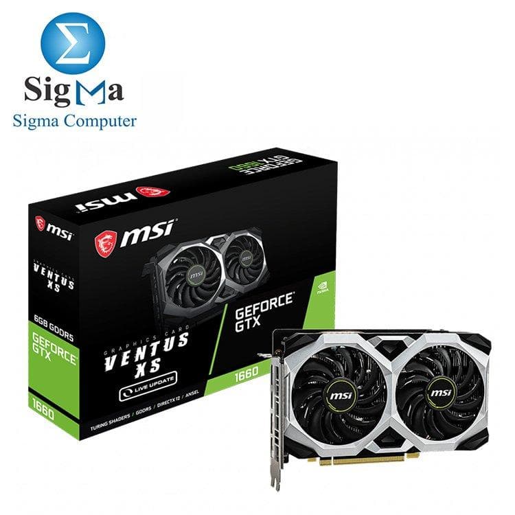 كرت شاشة ام اس اي انفيديا GeForce GTX 1660 VENTUS XS 6G OC 192-Bit GDDR5