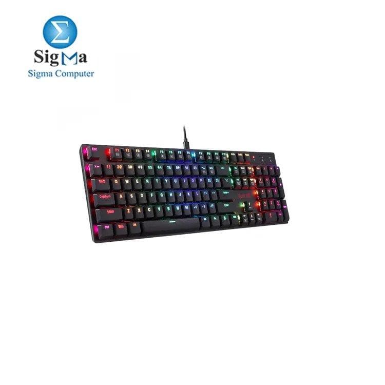 Redragon K535-KR Mechanical Gaming Keyboard RGB Red Switches for Windows Gaming PC Black.