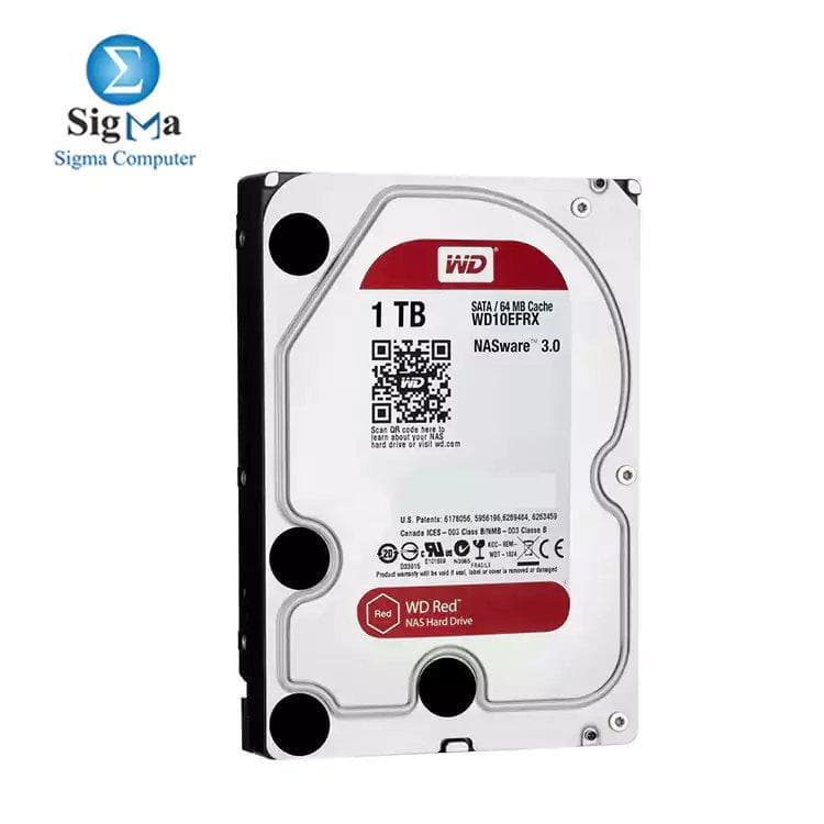 ويسترن ديجيتال Red هارد ديسك NAS سعة 1TB - سرعة 5400 RPM واجهة SATA 6Gb/s كاش 64MB مقاس 3.5 بوصة - WD10EFRX
