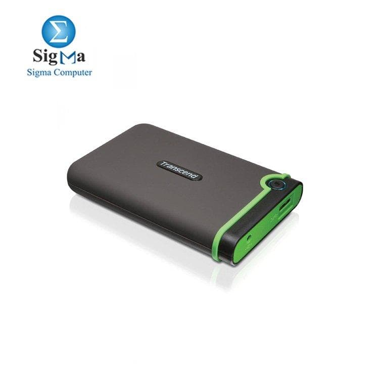 Transcend StoreJet 25M3 2TB, USB 3.1 Gen 1-Anti Shock Protection-One Touch Auto Backup Button