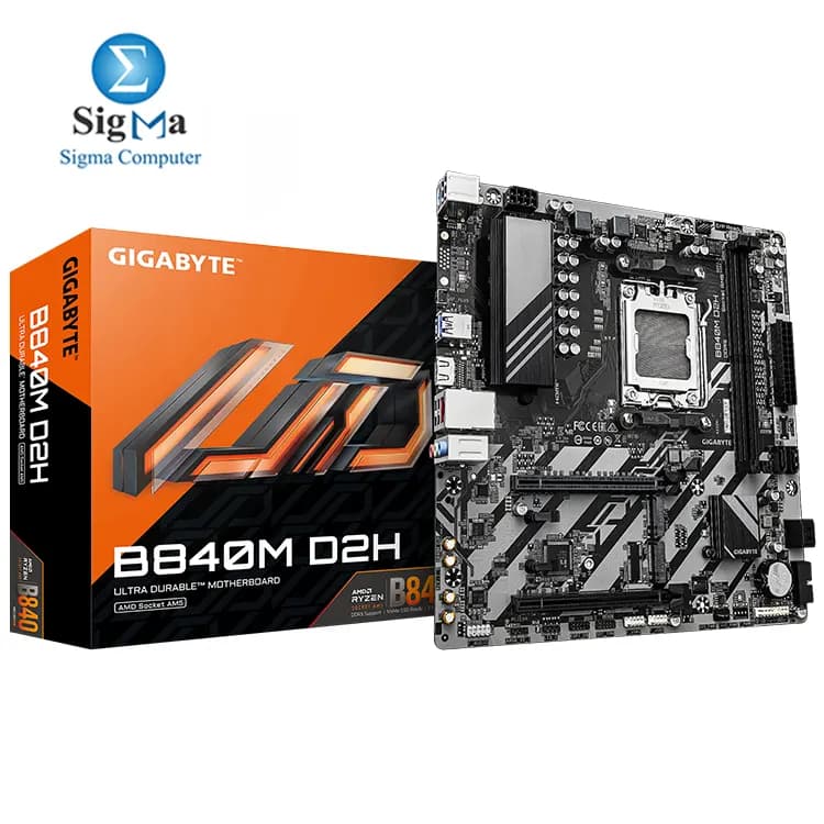 لوحة أم جيجابايت B840M D2H - مقبس AMD AM5، DDR5