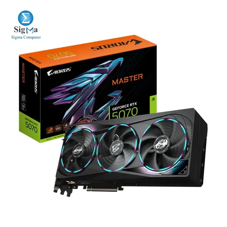 Gigabyte AORUS GeForce RTX 5070 OC Master 12G Graphics Card - 12GB GDDR7 GV-N5070AORUS M-12GD