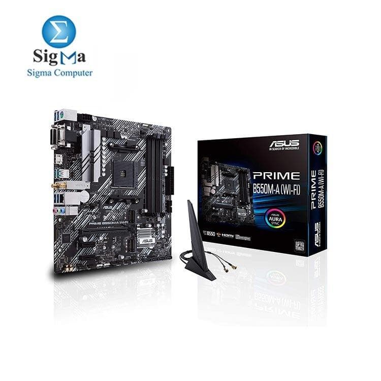 لوحة أم اسوس PRIME B550M-A WIFI بمداخل RGB (Ryzen AM4) micro ATX