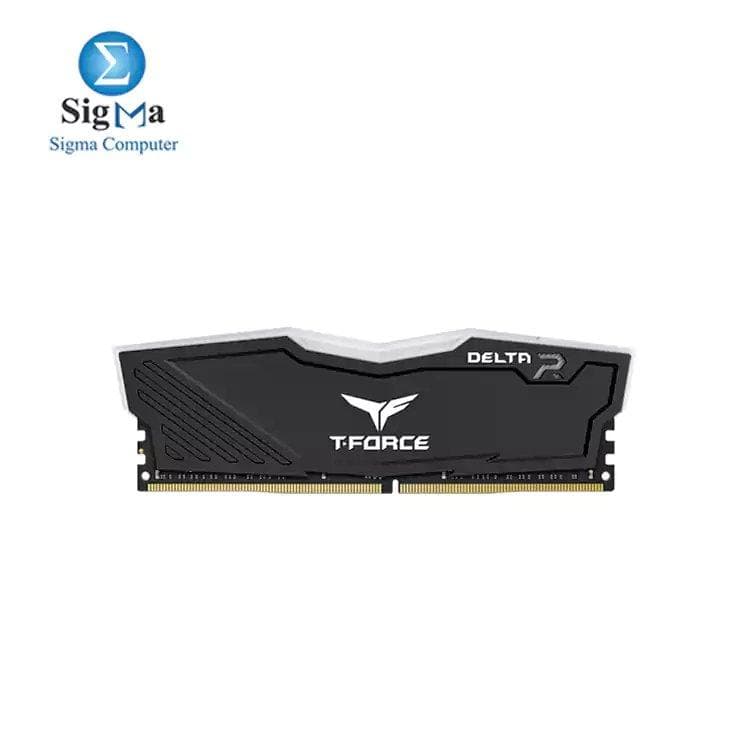 رام TEAM DELTA RGB 32G-2X16 3200Hz DDR4 للكمبيوتر المكتبي - أسود