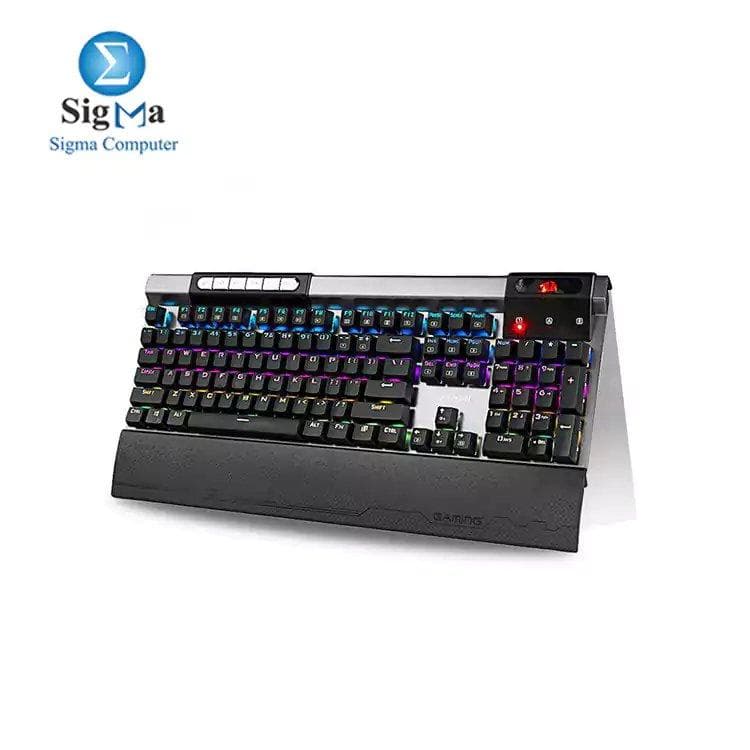 كيبورد جيمنج ميكانيكال Redragon K563 Surya بإضاءة RGB LED وسويتش أزرق - أسود