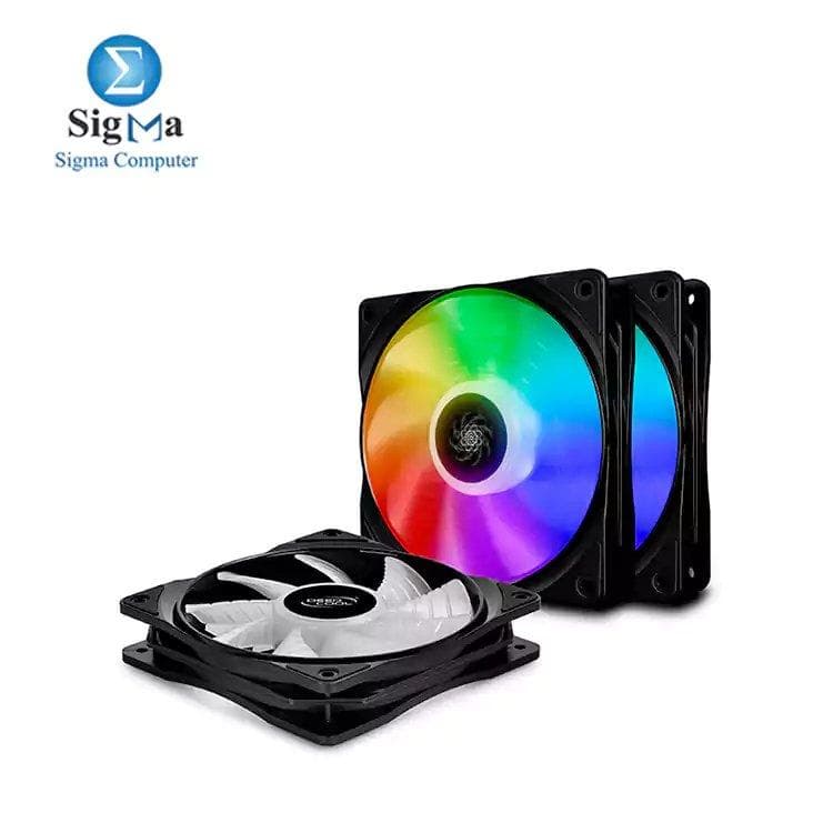 مراوح ديب كول DEEPCOOL CF 120 - طقم 3 مراوح RGB، تدعم مزامنة اللوحة الأم