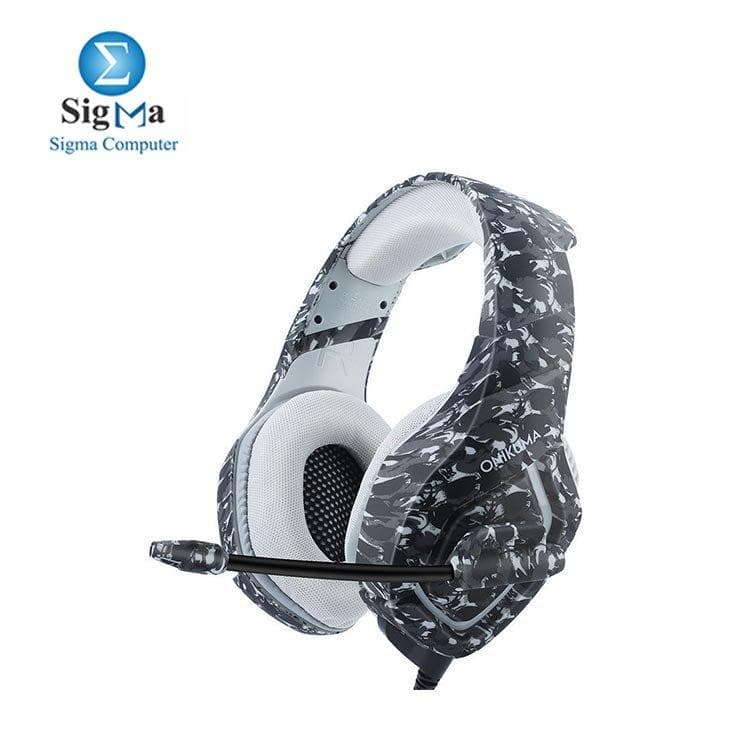ONIKUMA K1-B Camouflage Elite Stereo Gaming Headset for PS4, Xbox, PC, and Switch