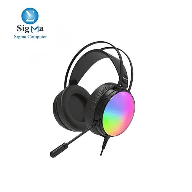سماعة رأس جيمنج سلكية لينوفو Thinkplus G83B بمنفذ USB وإضاءة RGB - أسود