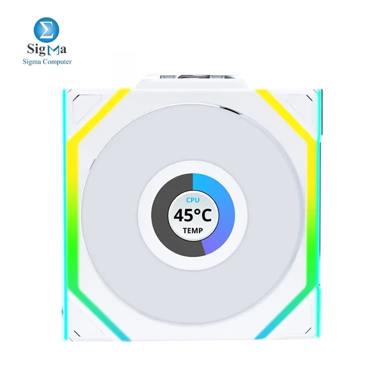 LIAN LI UNI Fan SL Wireless LCD 120 ARGB White Fan-12SLLCD1W1W WHITE