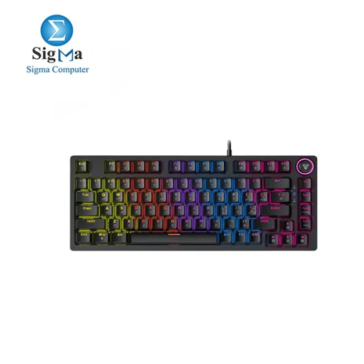 كيبورد ميكانيكال FANTECH ATOM81 HERO MK875v2 سويتش أحمر - أسود (عربي/إنجليزي)