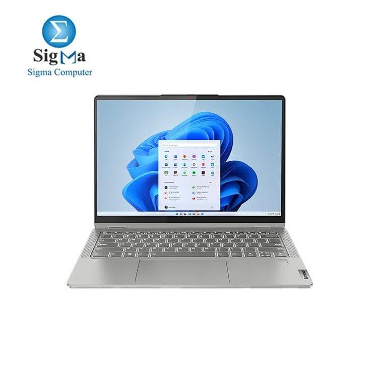 لابتوب لينوفو FLEX 5 14IAU7 82R700L4US 2-IN-1 معالج Core™ i3-1215U، مساحة 256GB SSD، رام 8GB، شاشة 14 بوصة (1920×1200) تاتش، ويندوز 11، لون Storm Gray، كيبورد مضيء، قارئ بصمة