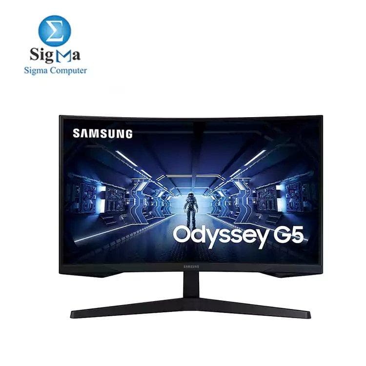 سامسونج شاشة 27 بوصة Odyssey G5 جيمنج منحنية 1000R, 144Hz, 1ms, FreeSync Premium, 2K (LC27G55TQWMXZN)
