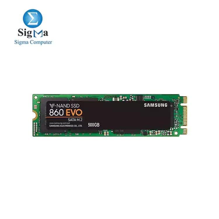هارد SSD سامسونج 860 EVO سعة 500 جيجا M.2 SATA 6Gb/s داخلي (MZ-N6E500BW)