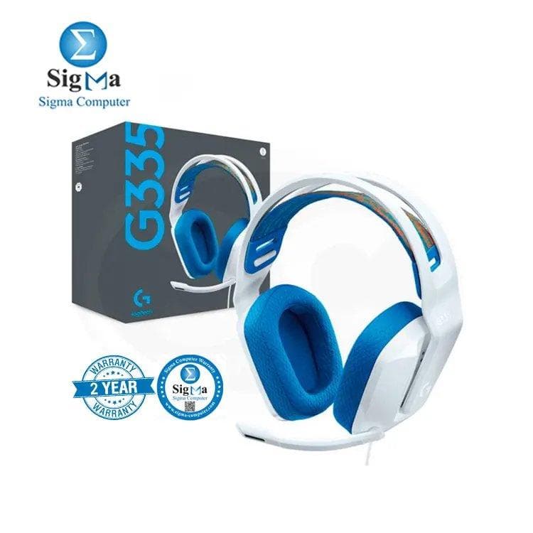 Logitech G335 Wired Gaming Headset (White)
