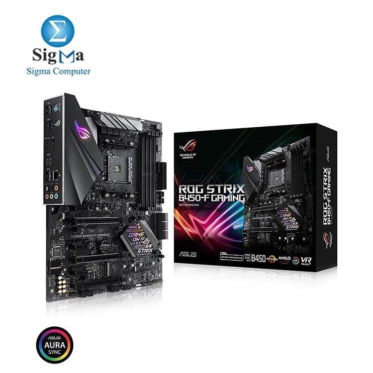 لوحة أم اسوس ROG Strix B450-F Gaming بإضاءة RGB LED