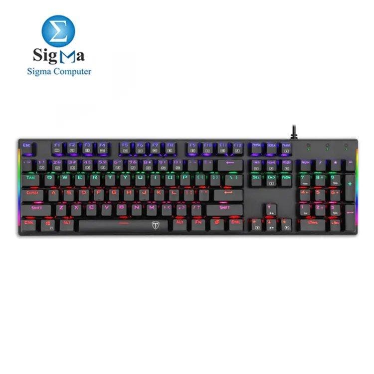 T-DAGGER NAXOS T-TGK310 Mechanical keyboard with OUTEMU switches, rainbow backlight, anti-ghosting, and durable double-shot keycaps