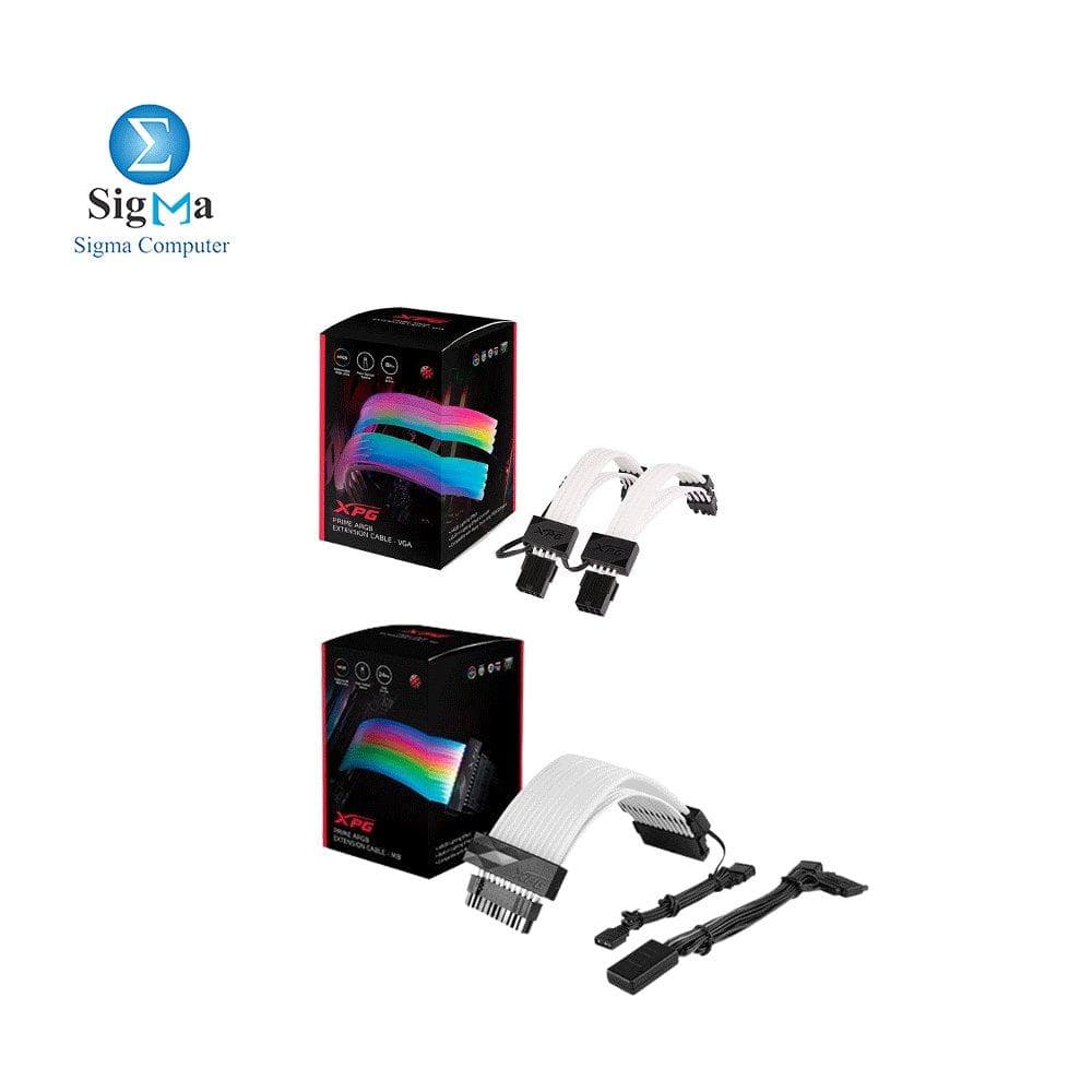 كابل تمديد XPG PRIME ARGB للوحة الأم وكابل تمديد XPG PRIME ARGB لكرت الشاشة