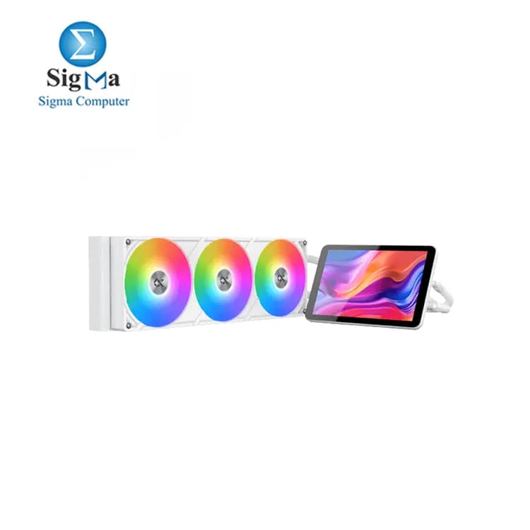 مبرد مائي زيجماتيك Connect Pro 360 Arctic Argb مع شاشة LCD مغناطيسية 7 بوصة