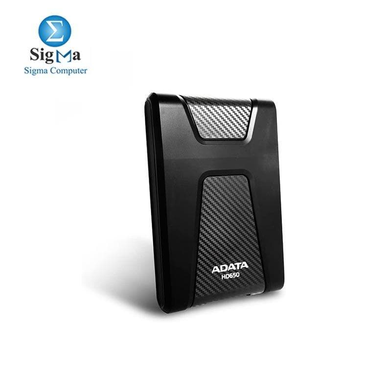 ADATA HD650 1TB DURABLE Anti-Shock External Hard Drive, Black