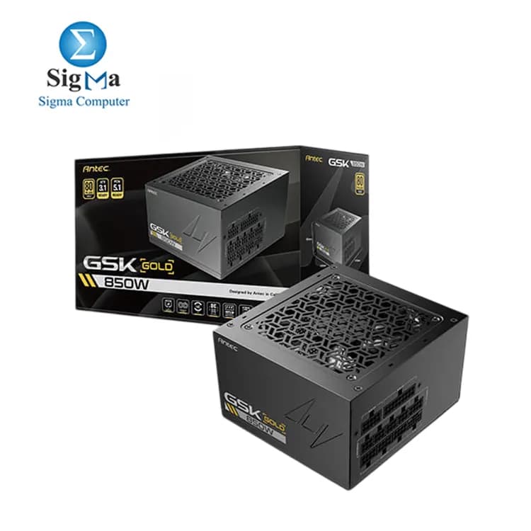 ANTEC GSK850 ATX3.1, 850W Full Modular PSU, 80 Plus Gold Certified, PCIE 5.1 Suppor BLACK