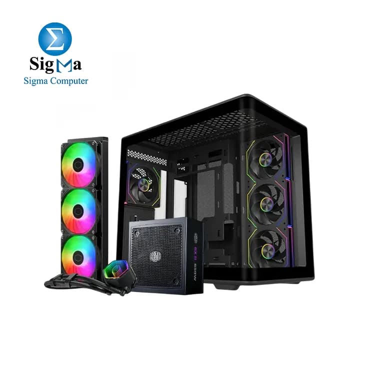 Bundle Cooler Master Elite 600 ARGB + MasterLiquid 360 Core II Black + GX II Gold 850W ATX 3.0 80+ Gold Fully Modular