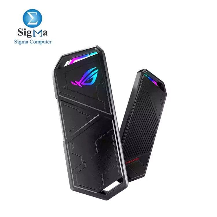 حافظة اسوس ROG Strix Arion M.2 NVMe SSD—USB3.2 Gen 2x1 Type-C (10 Gbps)، كابلات USB-C to C و USB-C to A، بدون مفك، وسادات حرارية مرفقة، تدعم PCIe 2280/2260/2242/2230 M key/B+M Key(ESD-S1CL/BLK/G/AS)