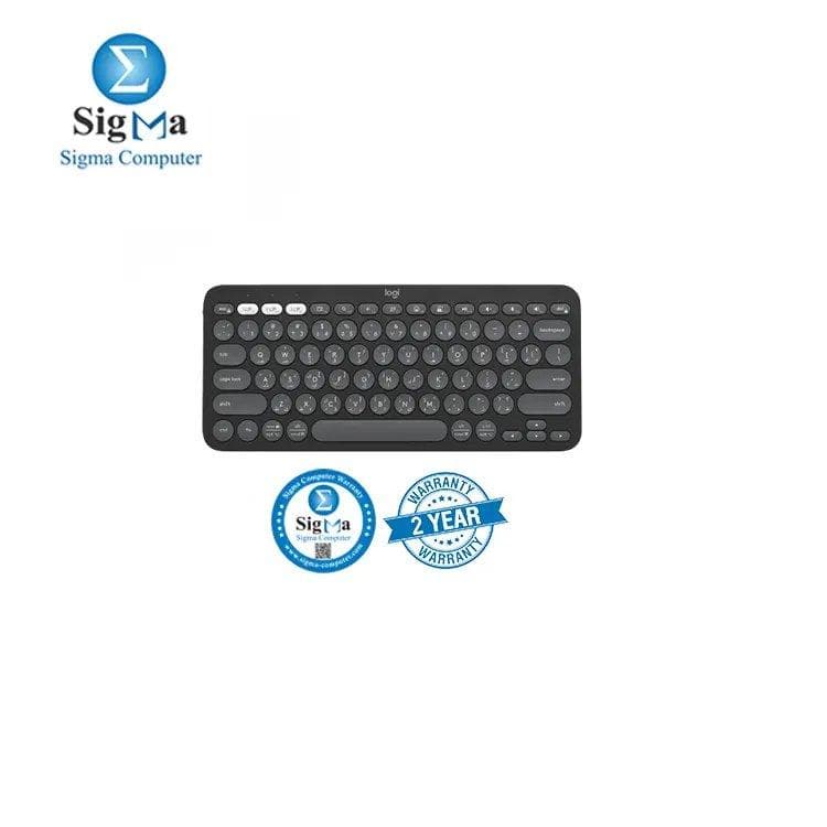 LOGITECH K380S Multi Device Bluetooth Keyboard - TONAL GRAPHITE