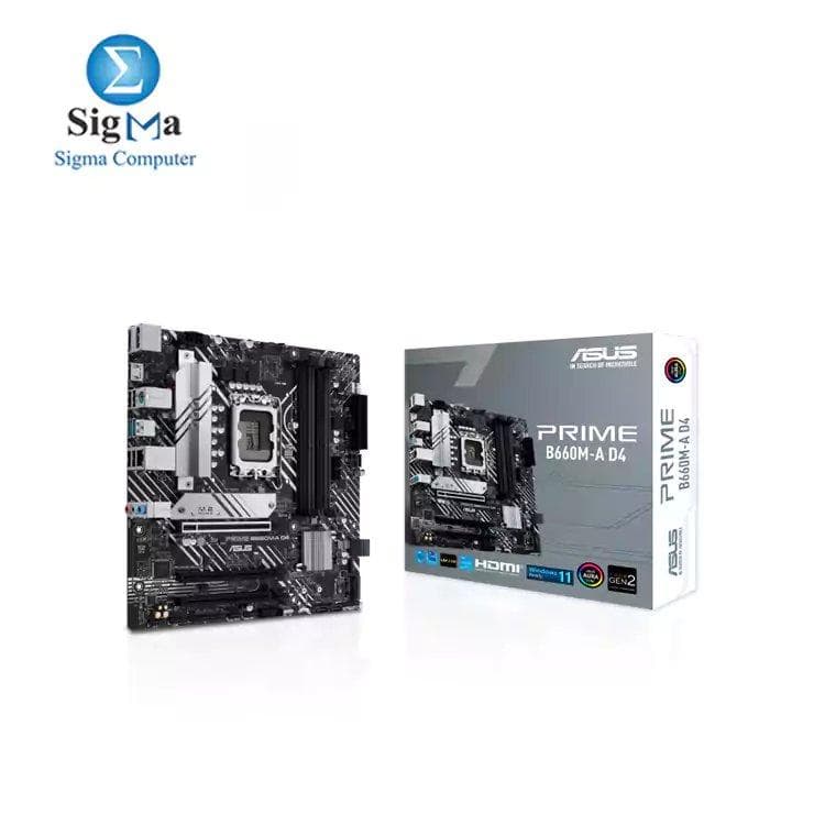 سوكت انتل LGA 1700: جاهز لمعالجات انتل الجيل 12، اتصال فائق السرعة: PCIe 4.0، كارت شبكة انتل 1 Gb، منافذ USB 3.2 Gen 2 Type-A خلفية ومنافذ USB 3.2 Gen 1 Type-A و Type-C أمامية، تقنية اسوس OptiMem II