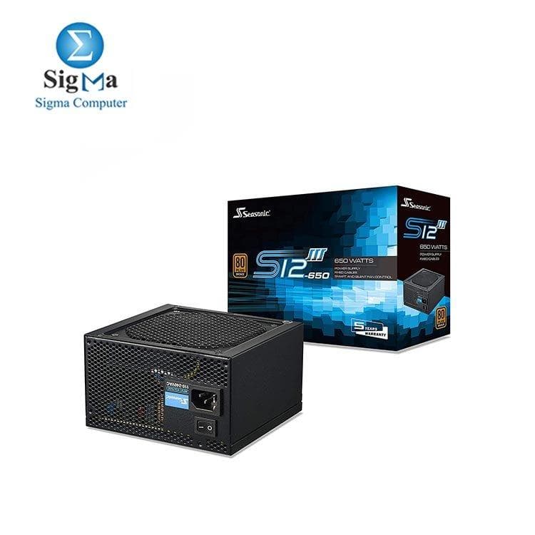 مزود طاقة Seasonic S12III 650 SSR-650GB3 بقدرة 650W وشهادة 80+ Bronze