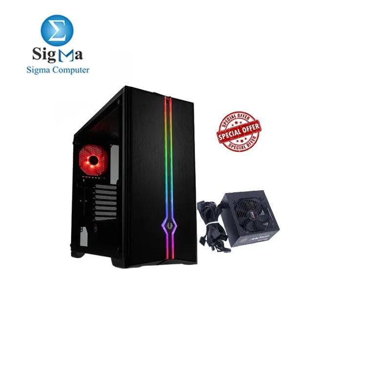 باندل كيسة BitFenix Saber بمروحتين مع باور 2B PW004 Ecstasy Gaming 650W