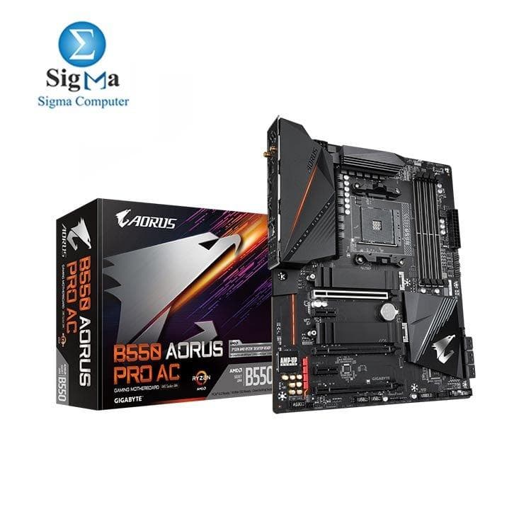 لوحة أم AORUS B550 PRO AC بتصميم طاقة رقمي 12+2 Phase