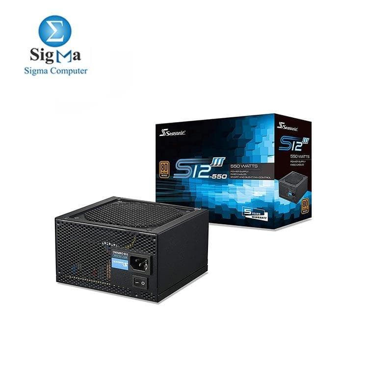 مزود طاقة SeaSonic S12III Series 550W 80 Plus Bronze ATX
