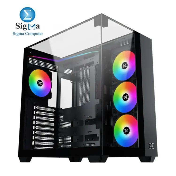 XIGMATEK Aqua V Type C Argb Black Mid Tower Case