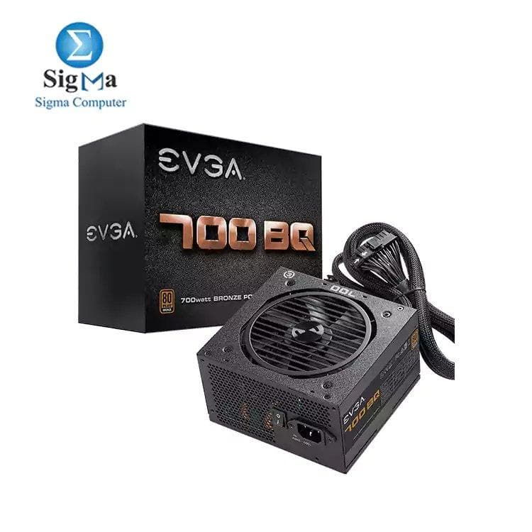 مزود طاقة EVGA 700 BQ, 80+ BRONZE 700W, شبه وحدات 110-BQ-0700-V2