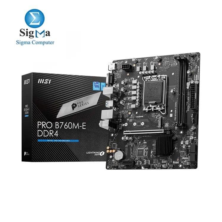 لوحة أم ام اس اي PRO B760M-E DDR4 مقبس LGA 1700