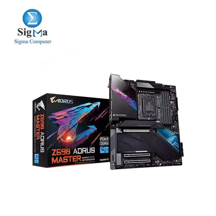 لوحة أم جيمنج AORUS Z690 MASTER (rev. 1.x) بمقبس LGA1700، انتل Z690/ ATX/ DDR5/ Quad M.2/ PCIe 5.0/ USB 3.2 Gen2X2 Type-C/Intel WiFi 6E/ AQUANTIA 10GbE LAN/Intel Thunderbolt 4
