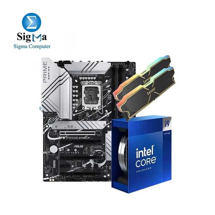 Bundle ASUS PRIME Z790-P Motherboard and Intel Core i9-14900K with Lexar Thor RGB DDR5 RAM DDR5 32GB Kit (2x16GB) 6000 MHz
