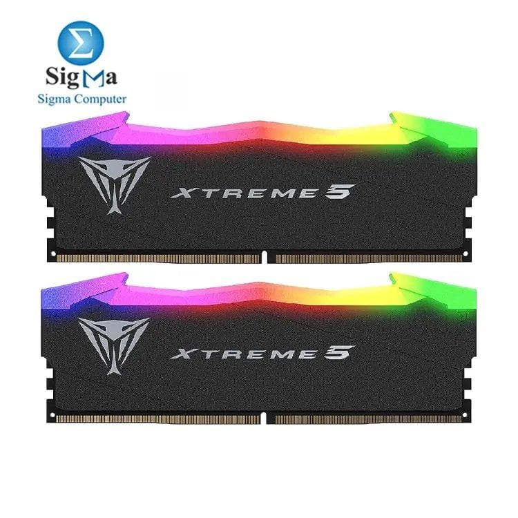 رامات Patriot Viper Xtreme 5 سعة 48GB (2x24GB) DDR5 بتردد 8000MHz CL38 RGB للكمبيوتر المكتبي - PVXR548G80C38K