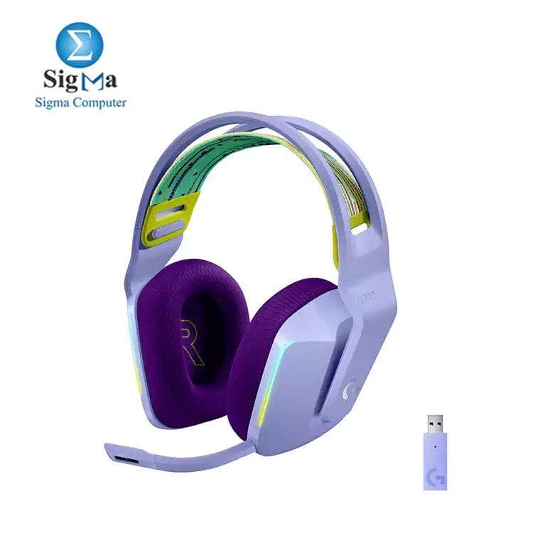 سماعة لوجيتك G733 – LIGHTSPEED لاسلكية للجيمنج مع إضاءة RGB – بنفسجي – 2.4GHZ – EMEA – 081-000890