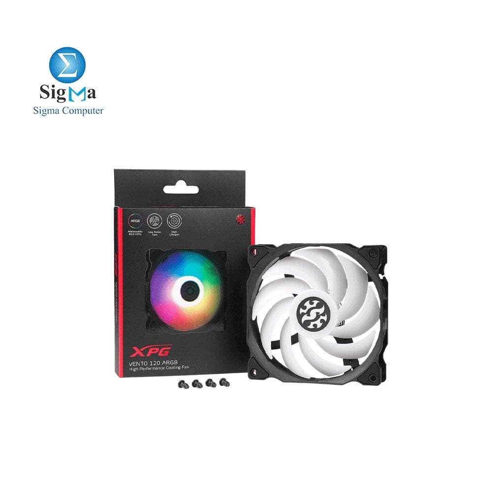 مروحة XPG FAN VENTO 120 ARGB-BKCWW عالية الأداء