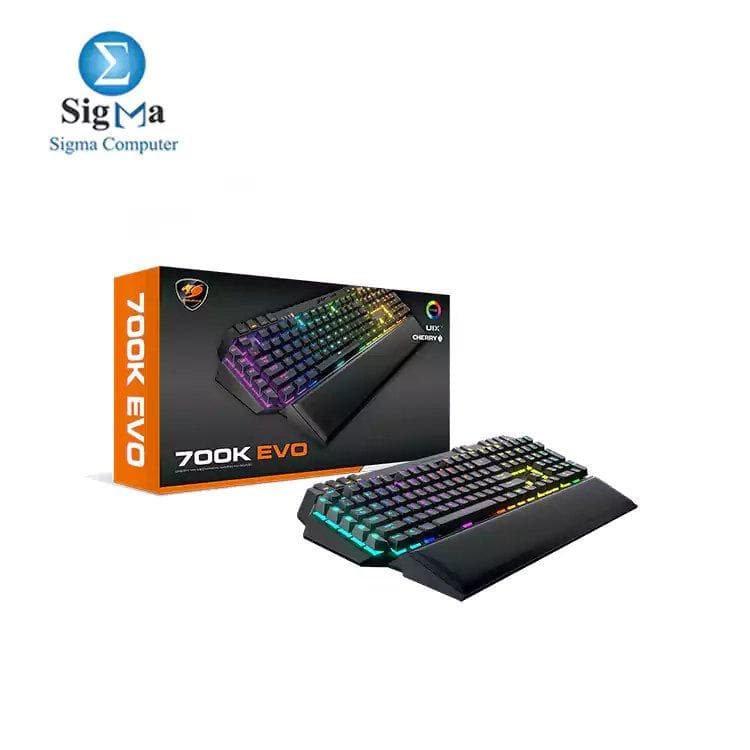 كيبورد جيمنج ميكانيكال كوجر 700K EVO بسويتشات Cherry MX وإضاءة RGB