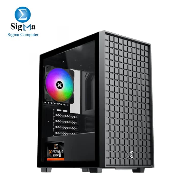 XIGMATEK Sky M FRGB 3 Fan + X-Power 600W 80+ White Micro Tower Case-EN90441