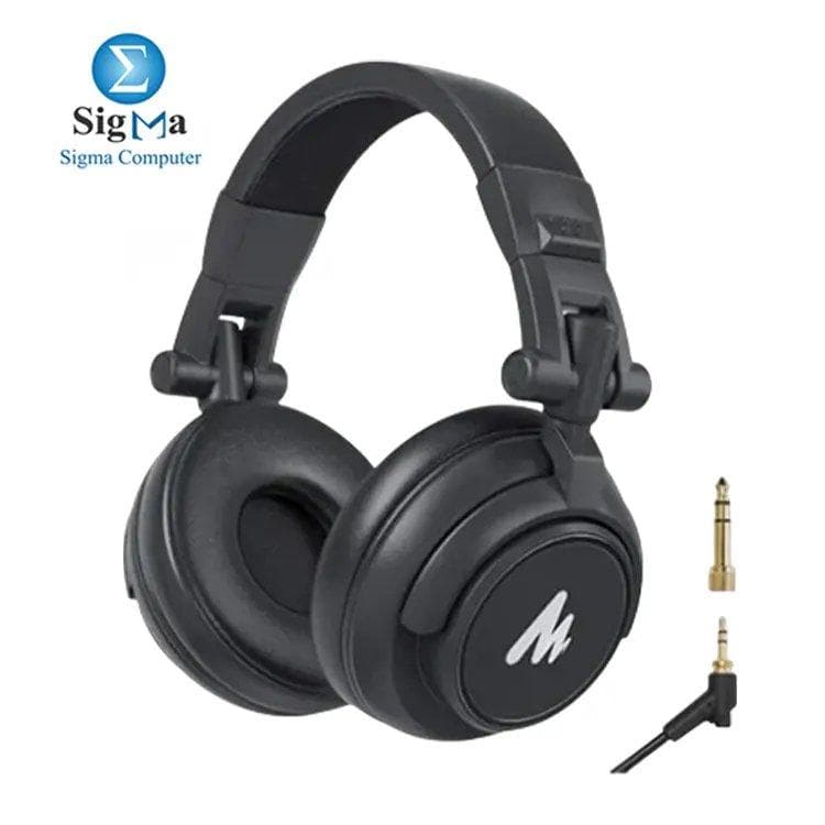 Maono AU-MH601 Closed-back headphones with 50mm drivers, adjustable headband, and 3.0m coil cable for immersive sound and comfort