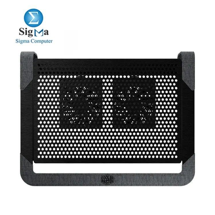 Cooler Master Notepal U2 Plus V2 – Dual 80mm fans, supports up to 17" laptops, aluminum build, 2000 RPM, 31 CFM airflow, USB-powered
