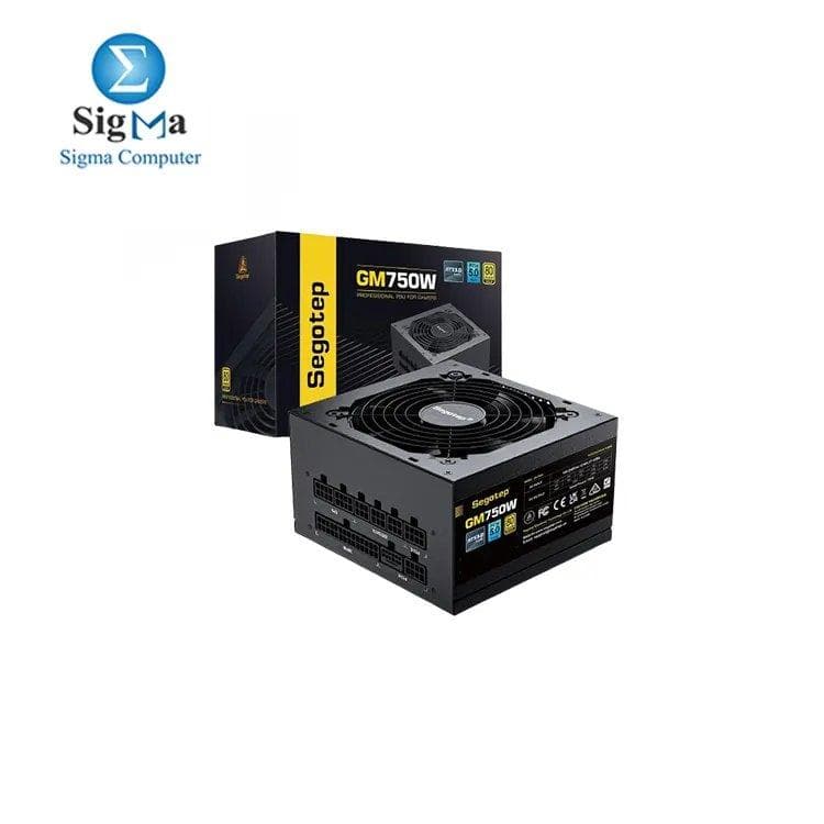 باور سبلاي Segotep 750W، معتمد 80 Plus Gold، موديل Full Modular، يدعم PCIe 5.0 & ATX 3.0 - GM750W1.3-B