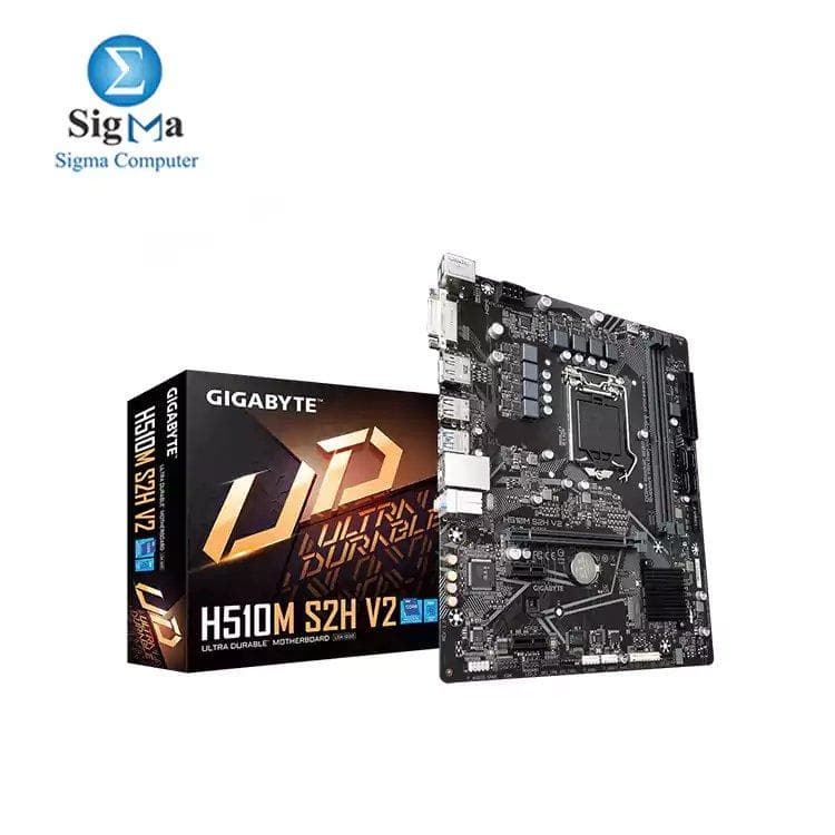 لوحة أم جيجابايت انتل® H510M Ultra Durable مع 6+2 Phases Digital VRM, PCIe 4.0* Design, Realtek 8118 Gaming LAN, 3 Display Interfaces Support , Anti-Sulfur Resistor, Smart Fan 6