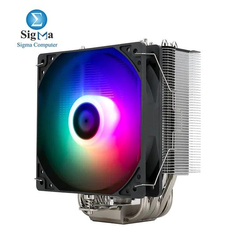 Thermalright Burst Assassin 120 ARGB – 6×6mm heatpipes, 154mm height, C1100 copper base, 120mm fan at 1550 RPM, 66.17 CFM, S-FDB bearing, ARGB 5V 3-Pin.