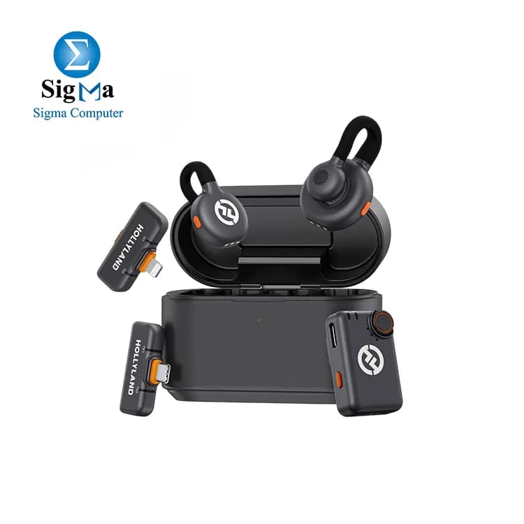 Hollyland Lark M2S Combo 2Person Wireless Microphone System For Cameras And Mobile Devices - Black